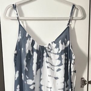White & gray romper/jumpsuit.  Small